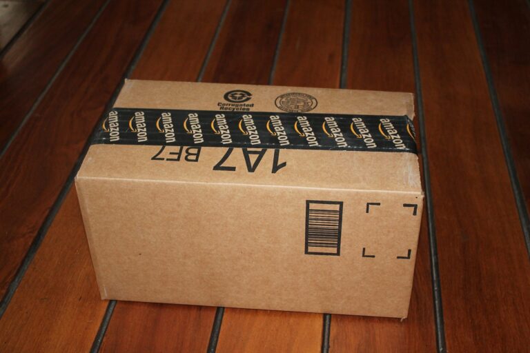 An Amazon delivery box.