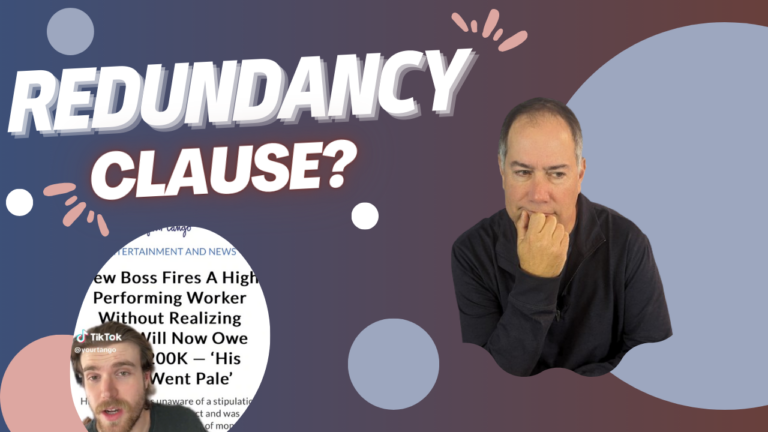 Bad Boss Part 10 | What is a Redundancy Clause?